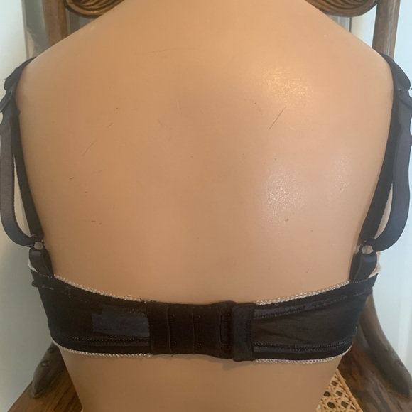 Black Floral Sexy Feminine Pretty FeLiNa  Underwire Lightly Padded Bra 34D - Picture 3 of 14